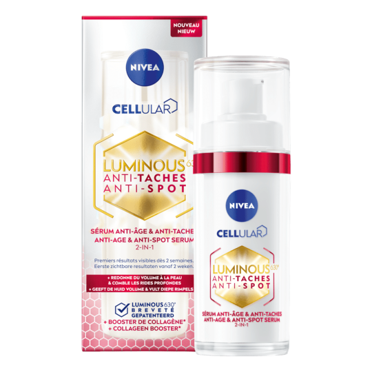 Nivea Cellular Luminous630 Sérum Visage Double Action - Anti-Âge et Anti-Taches - 30ml