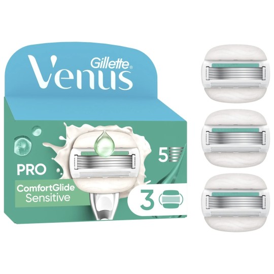 Gillette Venus Pro Comfortglide Recharges de Lames de Rasoir - Peau Sensible - 3x5 Lames