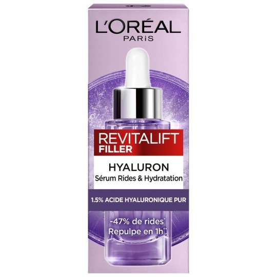 L'Oréal Paris Revitalift Filler Sérum Anti-Rides à l'Acide Hyaluronique Pur - Peau Mature - 30ml