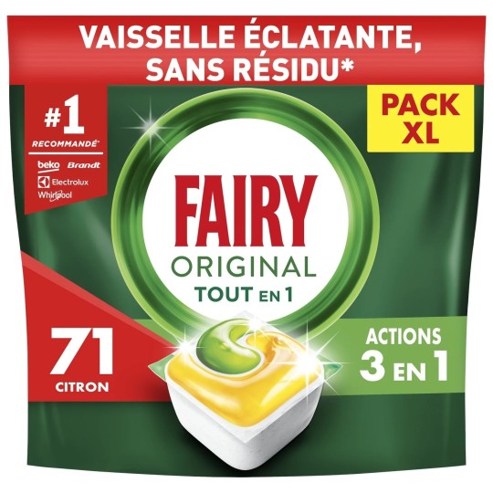 Fairy All In One Tablettes Lave-Vaisselle Citron - 71 Tablettes