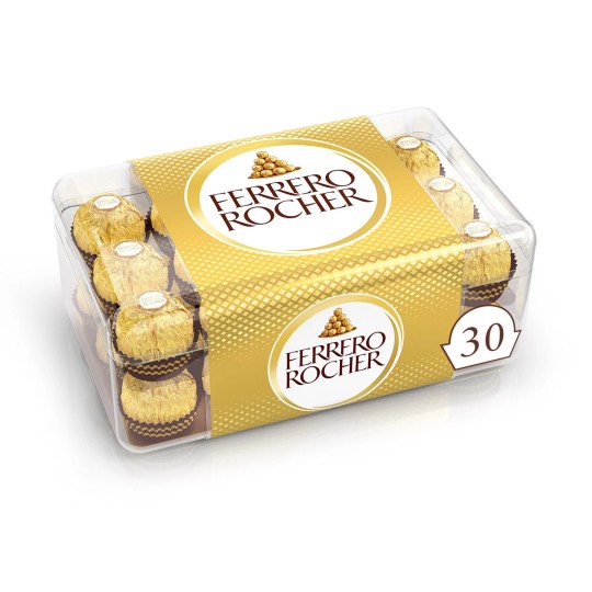 Ferrero Rocher Milk Chocolate Hazelnut Bites - Box Of 30 (375g)