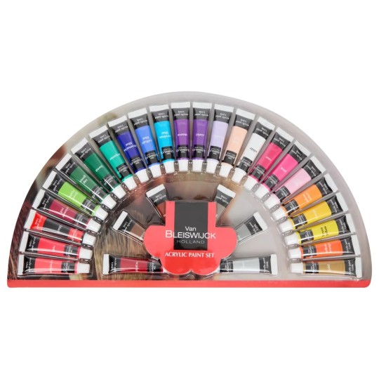 Van Bleiswijck Peinture Acrylique Artistique - 30 Tubes - 12ml