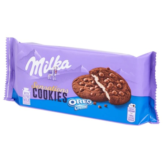Milka Cookie Sensations Biscuit Oreo Crème - 156g - 6 Pièces