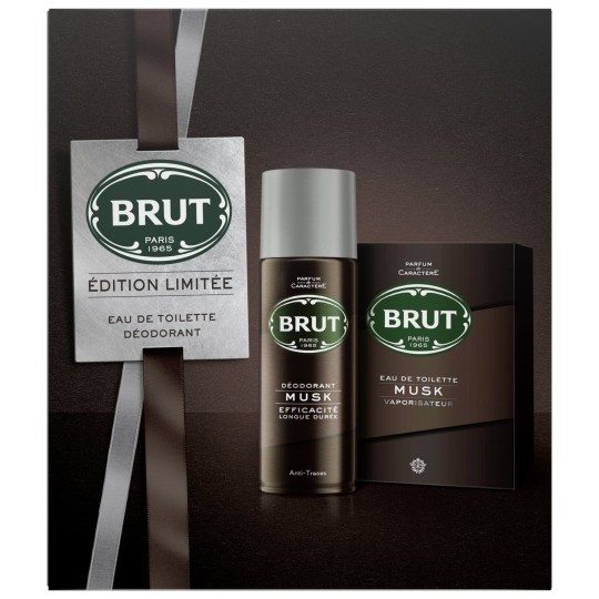 Brut Musk Coffret Cadeau Homme - Eau de Toilette 100ml + Déodorant 200ml