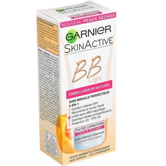 Garnier BB Crème SkinActive Light Embellisseur naturel Le tube de 50ml