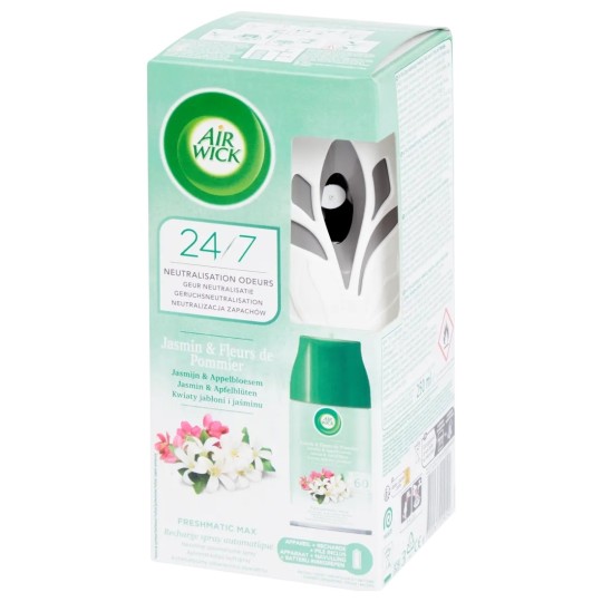 Air Wick Freshmatic Max Désodorisant Automatique - 2x250ml - Jasmin & Fleur de Pommier