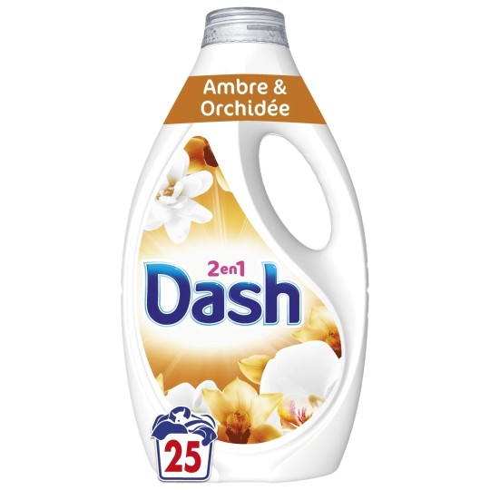 Dash 2en1 Lessive Liquide - Ambre & Orchidée - 1125ml