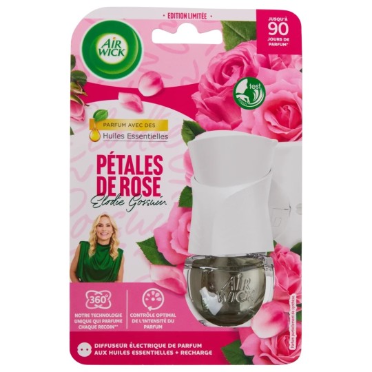 Air Wick Diffuseur de Parfum Électrique Pétales de Rose - 19ml