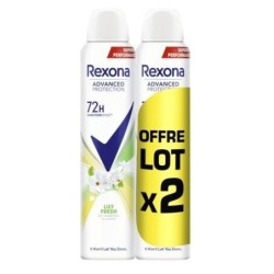 Rexona Déodorants Spray Lily Fresh Lot de 2 Anti-Transpirant (2x200ml) Original