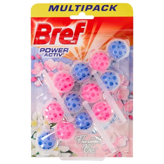 Bref Power activ' Floriental Bliss Toilet Blocks - 3x150g