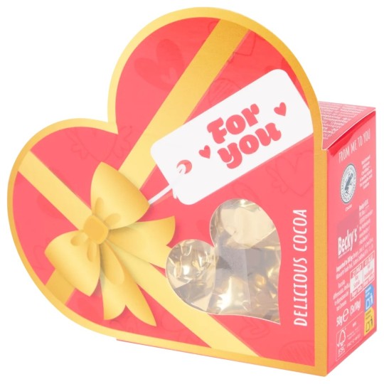 Chocolats de Saint-Valentin - Boîte Cœur - 50g - 5 Pièces