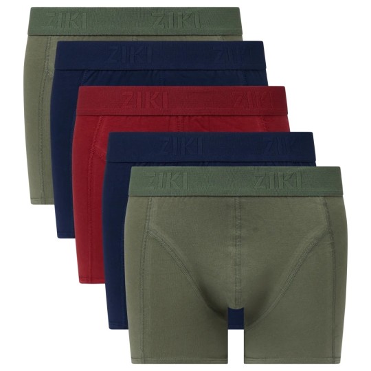 Ziki men'S Boxers - Cotton Stretch - Multicolor - 5 Pieces - Xxl