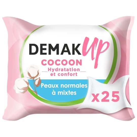 Demak'Up Cocoon Lingettes Démaquillantes - Peau Normale à Mixte - X25