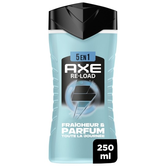 Axe Re-Load Gel Douche 5-en-1 Homme - Fraîcheur et Parfum 24h - 250ml
