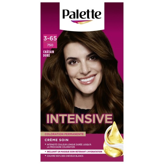 Schwarzkopf Palette Coloration Permanente Crème aux Micro-Huiles - 165ml - Châtain Doré 3-65 750