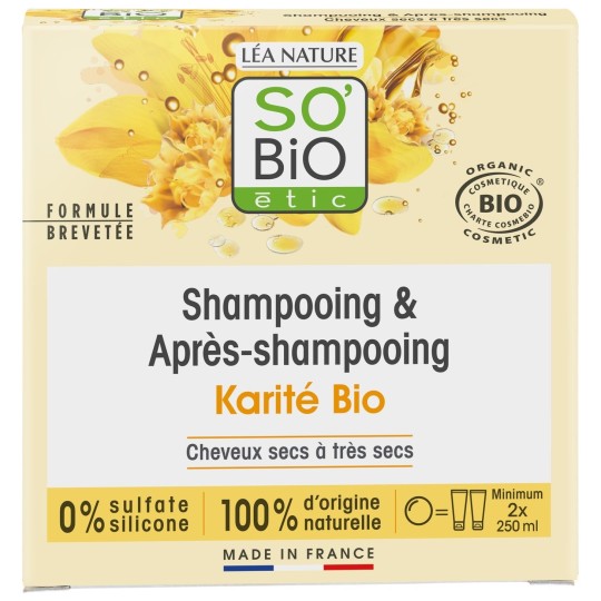So Bio Etic Shampoing Solide Démêlant - Cheveux Secs à Très Secs - 65g