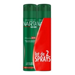 Narta Déodorants Spray Homme 24h Lot de 2 (2x200ml) 400ml