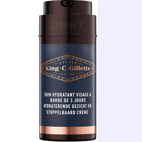 Gillette King C Soin Hydratant Visage Et Barbe Complexe Vitamin B3 Et B5 100ml