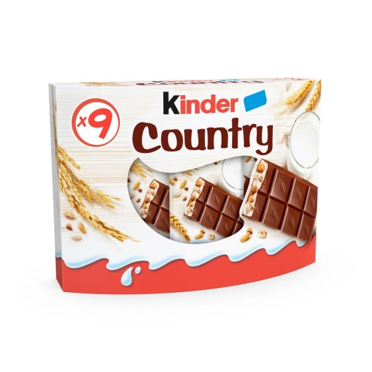 Kinder Country Barre Chocolatées Céréal X9 (211,5g)