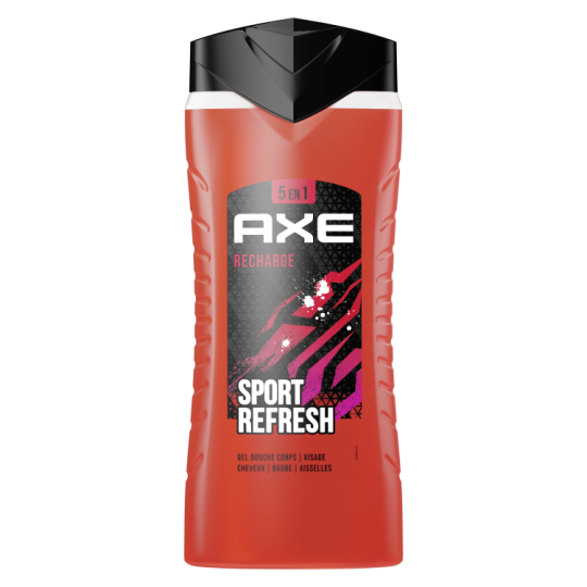 Axe Gel Douche Sport Refresh Homme 5 en 1 Parfum Menthe Arctique and Epices 24H Hydratant 400ml