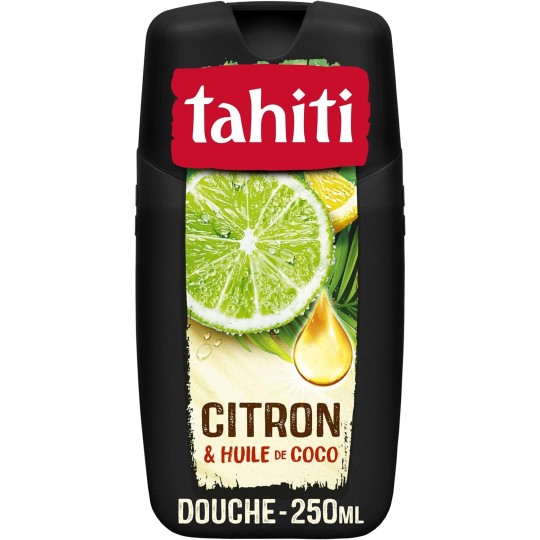 TAHITI - Gel Douche Tahiti Citron Vert & Huile de Coco - Formule à Base d'Ingrédients d'Origine Naturelle - Lot de 12 x 250 ml