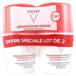 Vichy Détranspirant Intensif 72H Transpiration Excessive Lot de 2x50ml