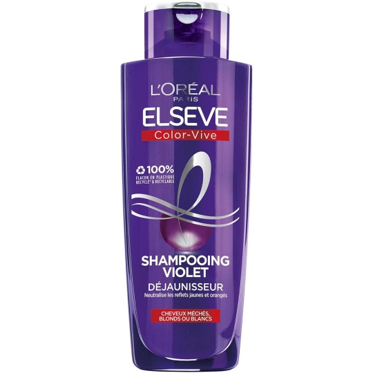 L'Oréal Paris - Shampooing Violet Déjaunisseur - Pour Cheveux Blonds, Décolorés, Méchés Ou Blancs - Neutralisation Des Reflets