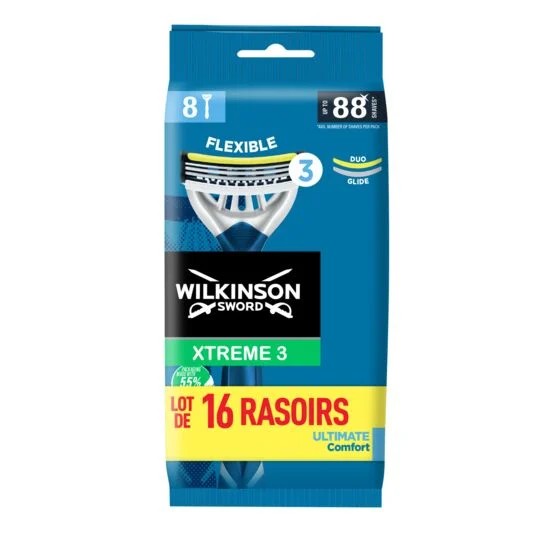 Wilkinson Rasoirs Jetables Homme Xtreme 3 Ultimate (16 Rasoirs)