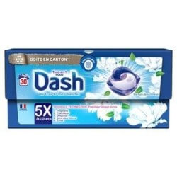 Dash Air Frais and Fleurs Blanches كبسولة غسيل All-In-1 - 30 Pods