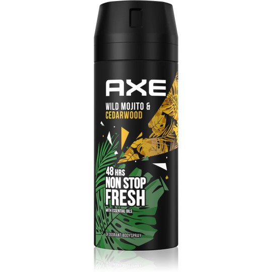 Axe Déodorant  Spray Mojito et Bois de Cèdre Homme Wild 48h Non-Stop Frais Parfum 200ml