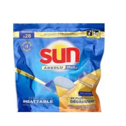 SUN Tablettes Lave-Vaisselle Dégraissant Absolu Tout En 1 - X28