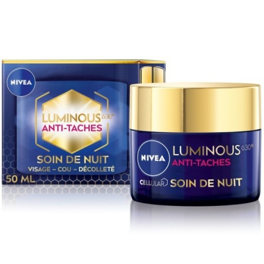 Nivea Cellular Luminous 630 Soin de Nuit Unificateur de Teint Anti-Taches Anti-Âge - 50ml