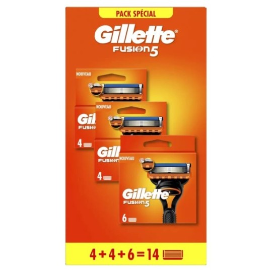 Gillette Fusion5 Recharges-lames pour Rasoir Homme X14