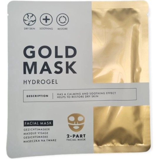 Gold Mask Masque d'Or 3 pièces Aide à Hydrater et Réparer la Peau Sèche X2