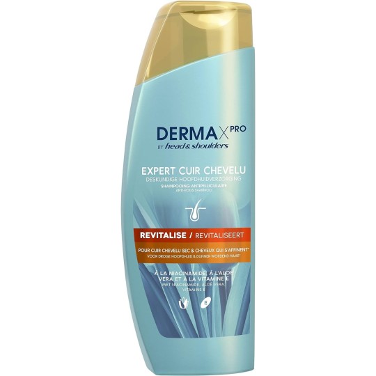 Head And Shoulders Dermaxpro Shampoing Antipelliculaire Revitalisant - Cuir Chevelu Sec et Cheveux Affinés - 225ml