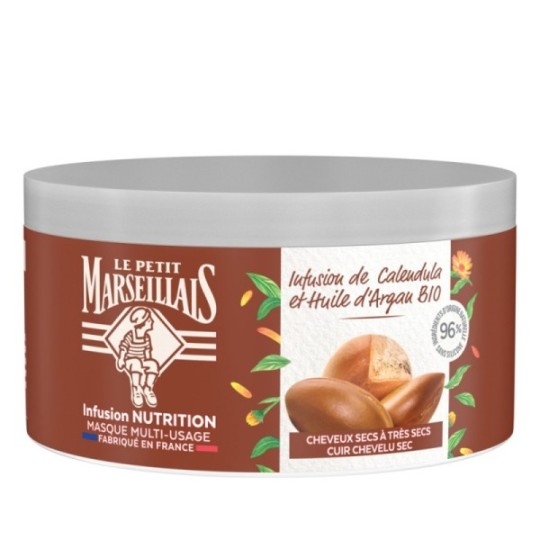 Le Petit Marseillais Masque Nutrition pour Cheveux Secs et Abîmés Infusion Calendula & Argan 300ml