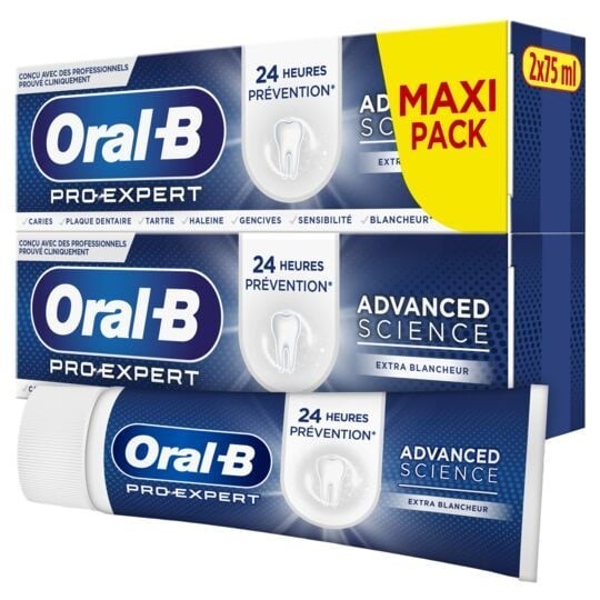 Oral-B Dentifrice Pro-Expert Advanced Science Extra Blanchissant 2 x75ml