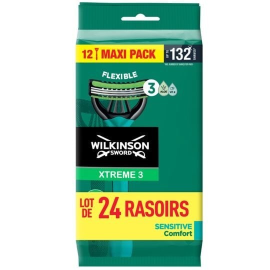 Wilkinson Rasoirs Jetables Homme Sensitive Comfort Xtreme 3 (24 Rasoirs)