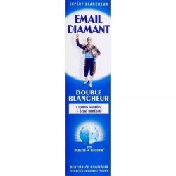 Email Diamant Double Blancheur Dentifrice - Éclat Immédiat - Arôme Menthe Fraîche - 75ml