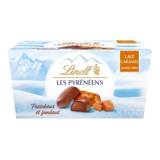 Lindt Les Pyrénéens Chocolat au Lait et Nnoisette (Boite de 24) 175g