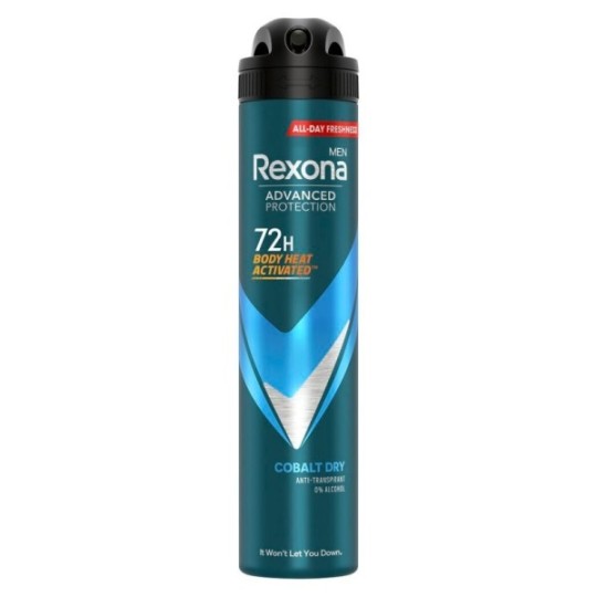 Rexona Cobalt Dry Déodorant Spray Homme Anti-Transpirant - Protection 72h - 200ml