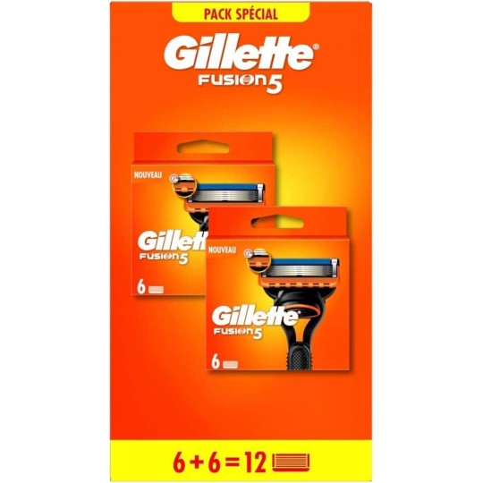 Gillette Fusion 5 Recharges-Lames pour Rasoir X12