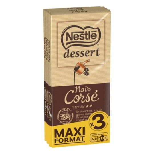 Nestle Dessert Chocolat noir corsé Maxi format (3x200g) - 600g
