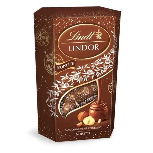 Lindt Lindor Boules de Chocolat Fourrés Lait Noisette 200g