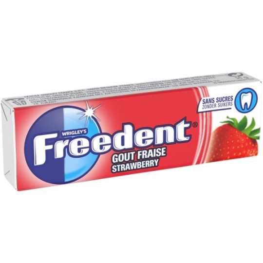 Freedent White Chewing-gum fraise 1 Paquet de 10 dragées 14g