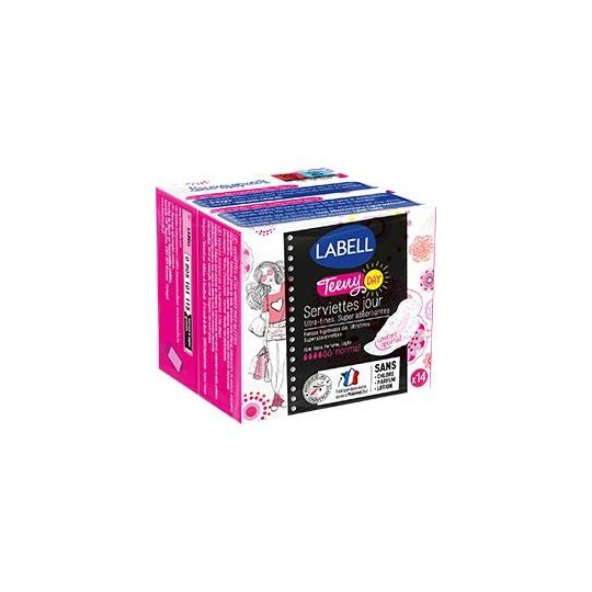 Labell Teeny Day Serviettes Hygiéniques Jour - Normales - 14 Pièces