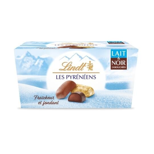 Lindt Les Pyrénéens Chocolat au Lait et Noir (Boite de 24) 175g