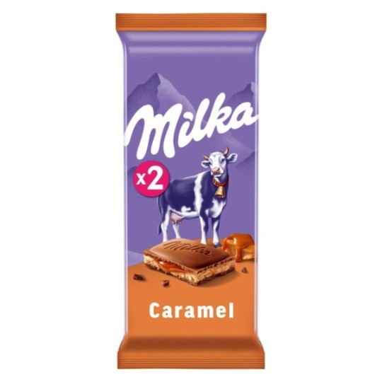 Milka Tablettes Chocolat Caramel 2x100g