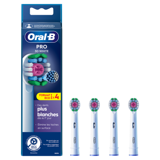 Oral-B Brossettes 3D White Pro Clean Maximiser (Tête) de Recharge pour Brosse à Dents Electrique X4
