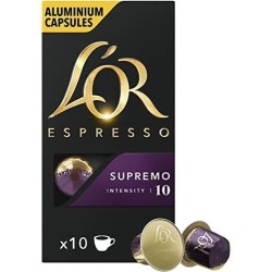 L'Or Supremo Capsules Café Intensité 10 Compatibles Nespresso - X10